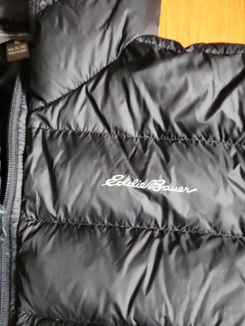 Eddie Bauer, Black Hooded Puffer Jacket, Youth, Sz 16